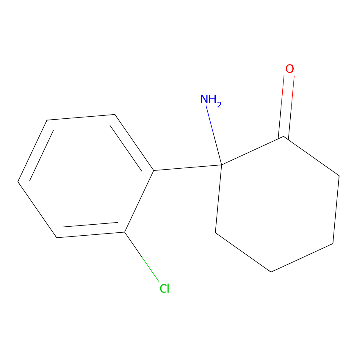 (S)-Norketamine molecular structure, CAS 83777-65-5