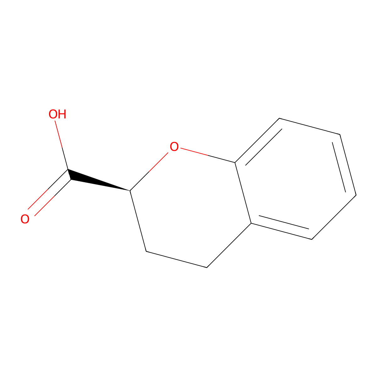 (2S)-3,4-dihydro-2H-1-benzopyran-2-carboxylic acid molecular structure, CAS 83780-46-5