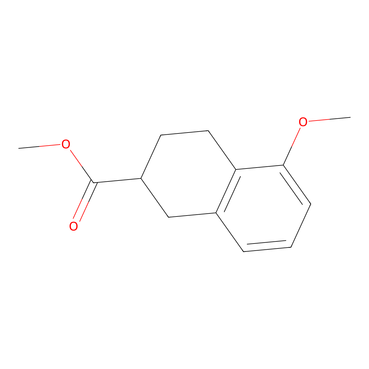 Methyl 5-methoxy-1,2,3,4-tetrahydronaphthalene-2-carboxylate molecular structure, CAS 83781-71-9