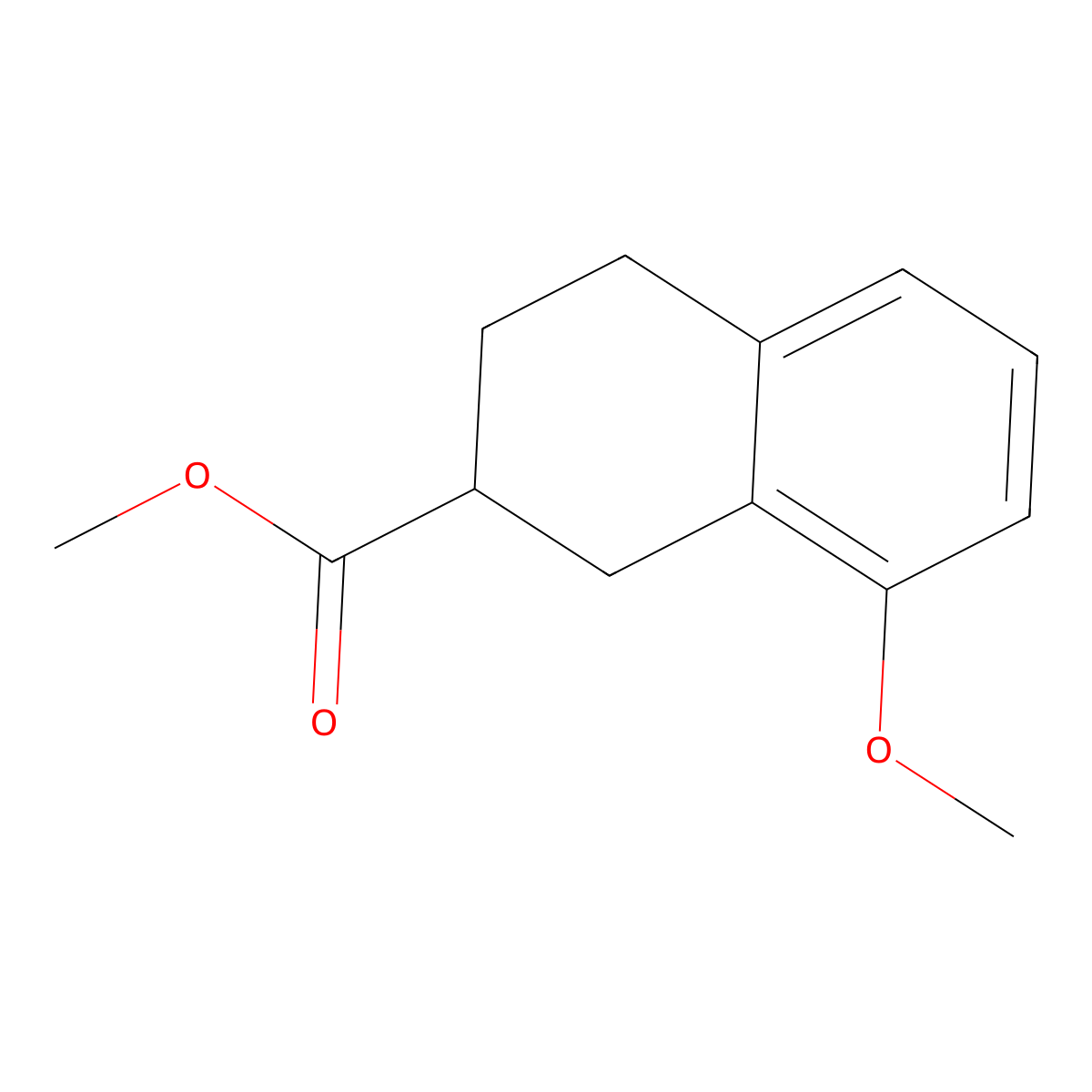 Methyl 8-methoxy-1,2,3,4-tetrahydronaphthalene-2-carboxylate molecular structure, CAS 83781-72-0