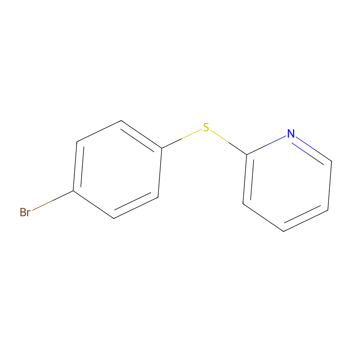 2-[(4-Bromophenyl)sulfanyl]pyridine molecular structure, CAS 83782-61-0