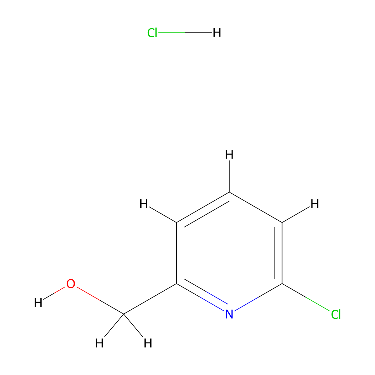6-Chloro-2-hydroxymethylpyridine hydrochloride molecular structure, CAS 83782-89-2