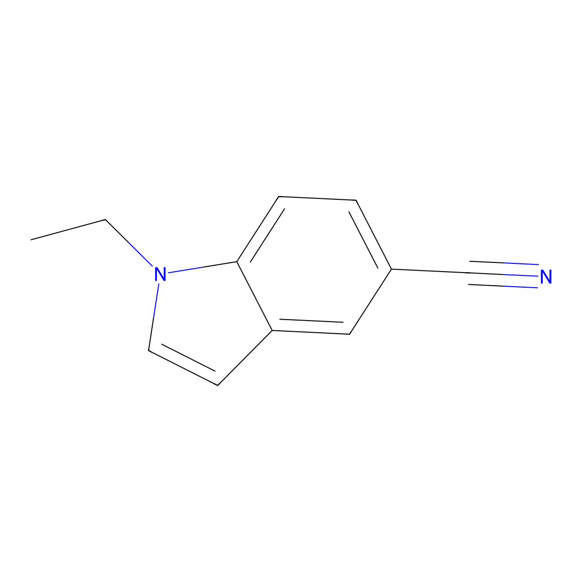 1-Ethyl-1H-indole-5-carbonitrile molecular structure, CAS 83783-28-2
