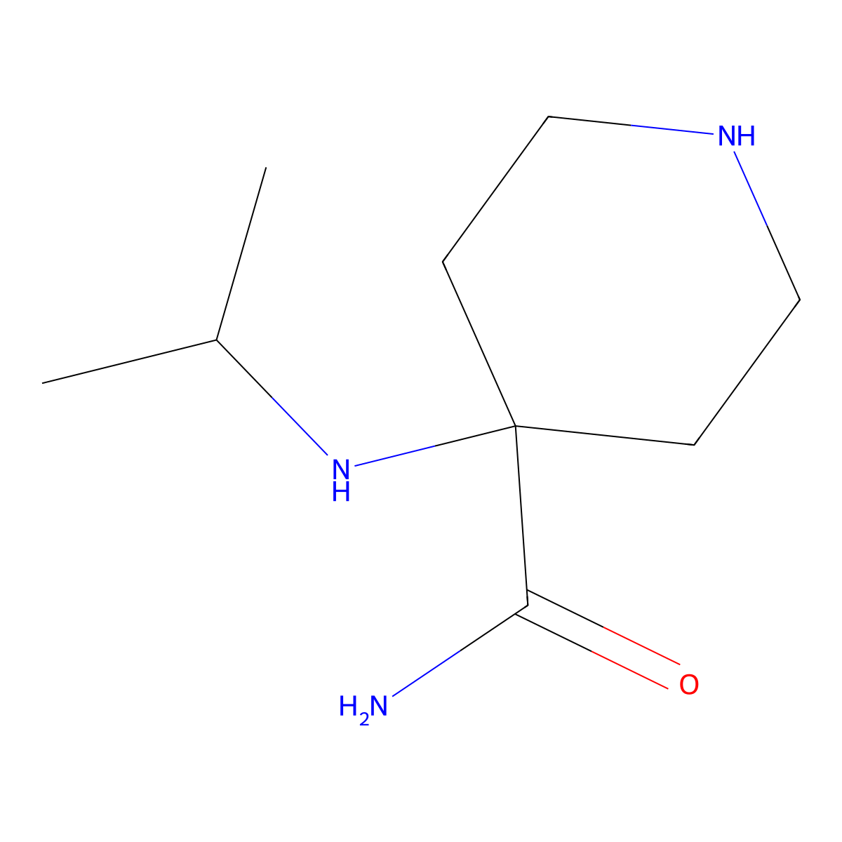 4-(Isopropylamino)piperidine-4-carboxamide molecular structure, CAS 83783-48-6