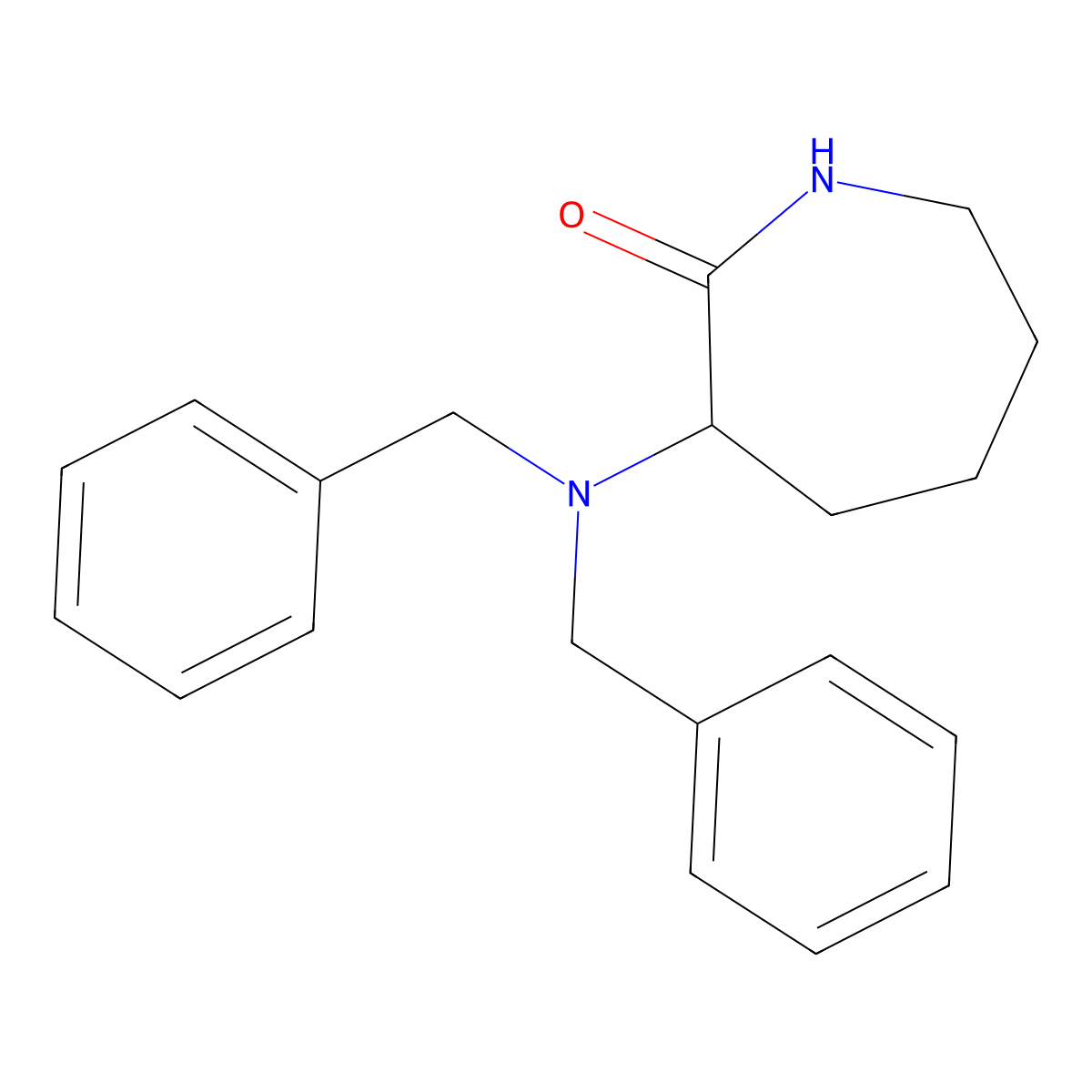 3-(Dibenzylamino)azepan-2-one molecular structure, CAS 83783-77-1