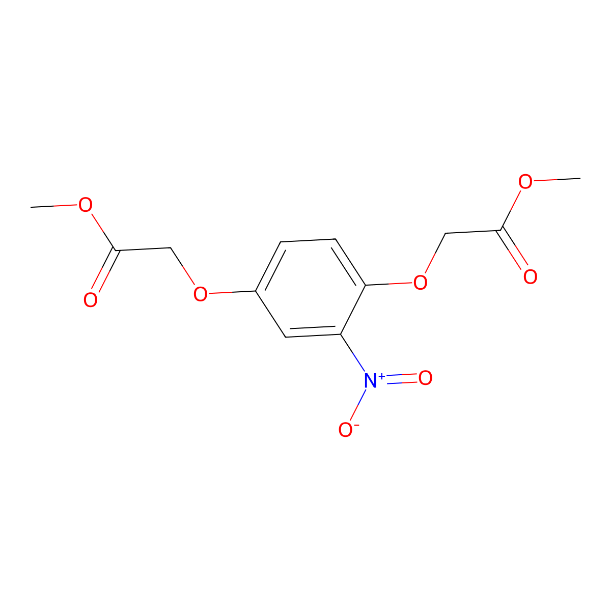 Dimethyl 2,2'-[(2-nitro-1,4-phenylene)bis(oxy)]diacetate molecular structure, CAS 83785-12-0