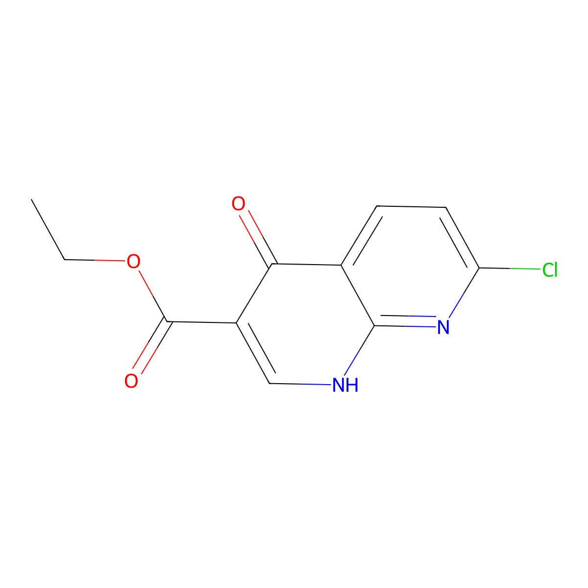 7-Chloro-4-hydroxy-[1,8]naphthyridine-3-carboxylic acid ethyl ester molecular structure, CAS 83785-66-4