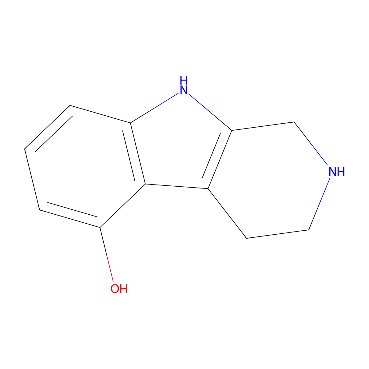 1H,2H,3H,4H,9H-Pyrido[3,4-B]indol-5-OL molecular structure, CAS 83789-01-9