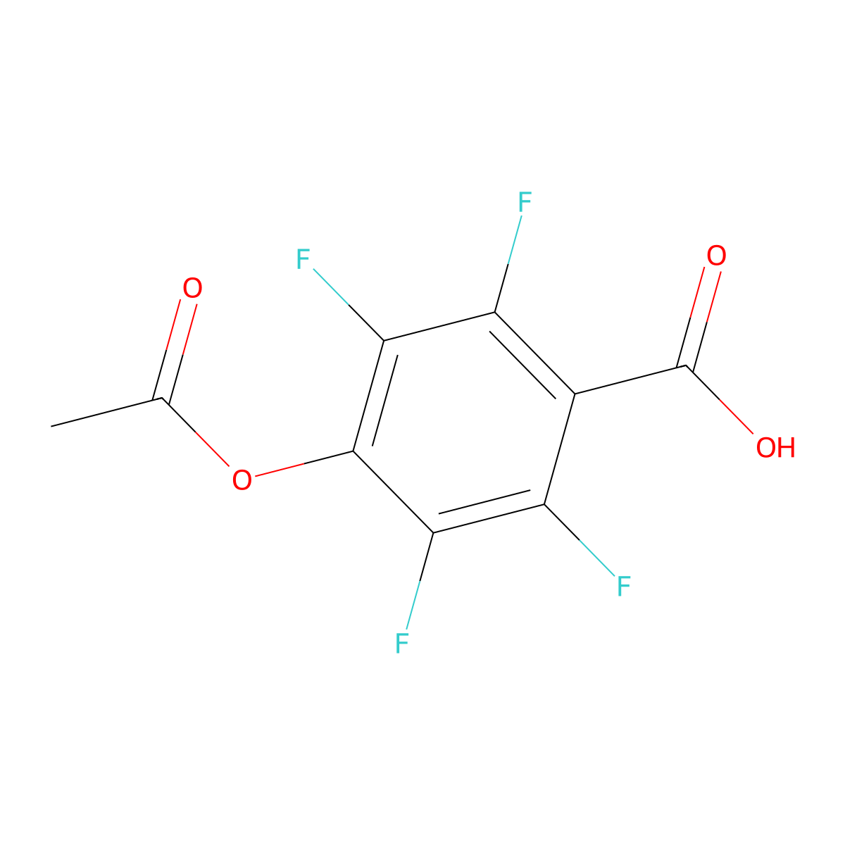4-Acetoxy-2,3,5,6-tetrafluorobenzoic acid molecular structure, CAS 83789-90-6