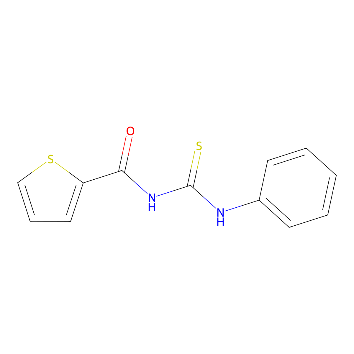 1-Phenyl-3-(thiophene-2-carbonyl)-thiourea molecular structure, CAS 83790-79-8