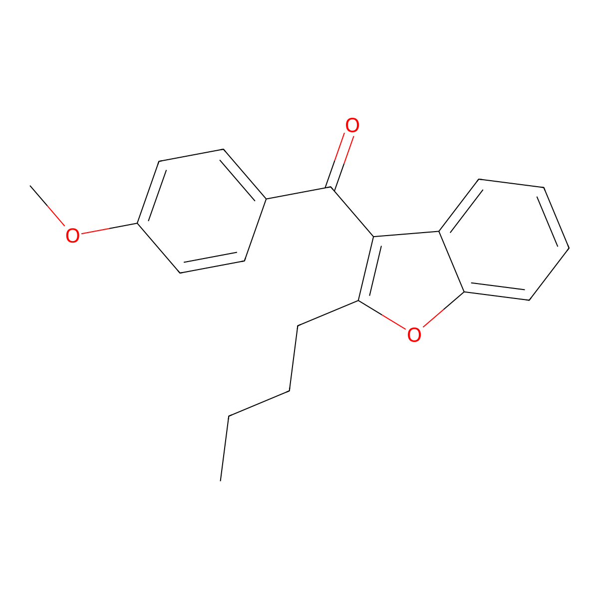 (2-Butylbenzofuran-3-yl) (4-methoxyphenyl) ketone molecular structure, CAS 83790-87-8