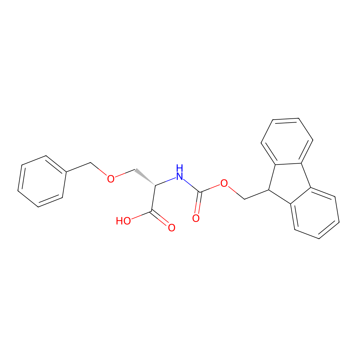 Fmoc-O-benzyl-L-serine molecular structure, CAS 83792-48-7