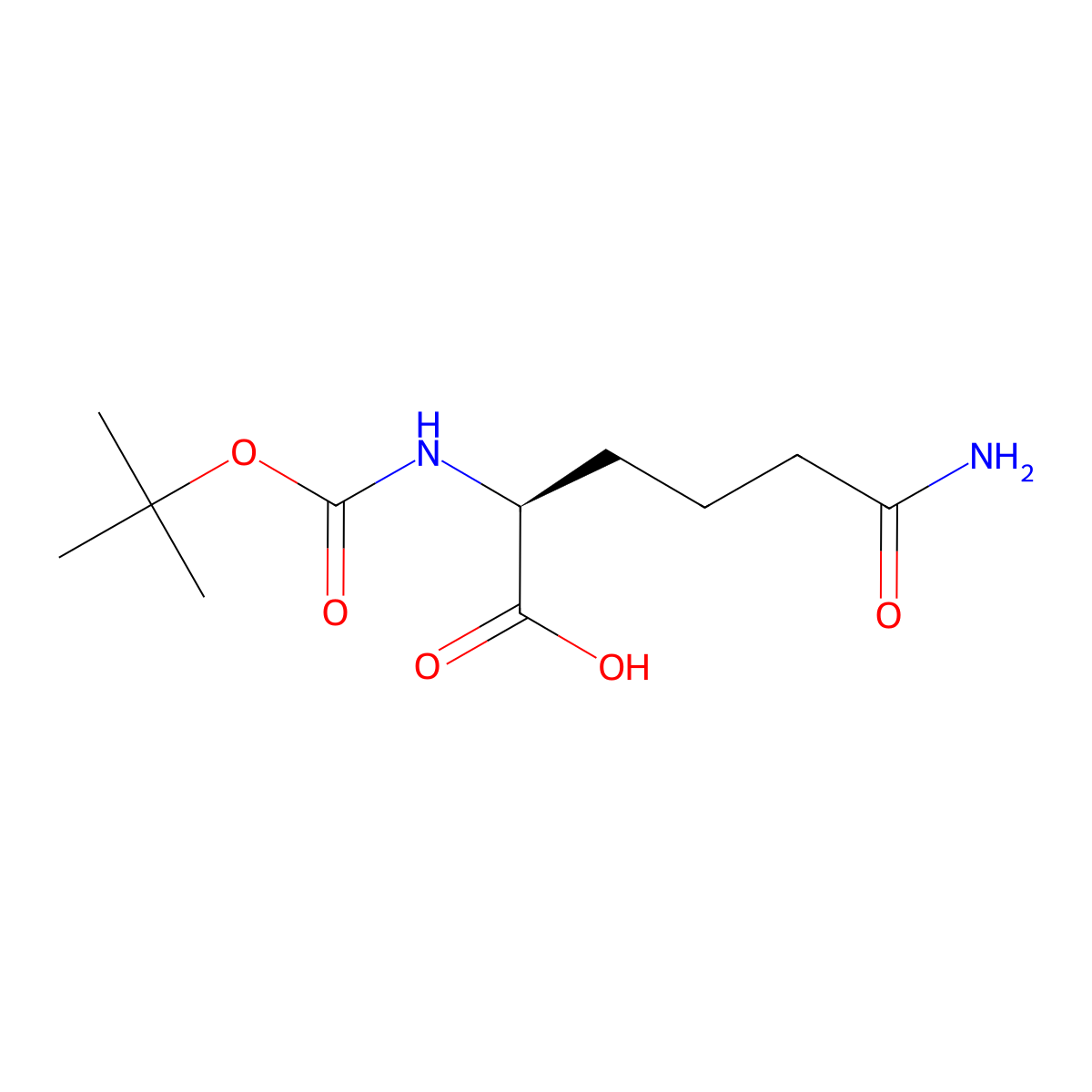 (2S)-2-{[(tert-butoxy)carbonyl]amino}-5-carbamoylpentanoic acid molecular structure, CAS 83793-20-8