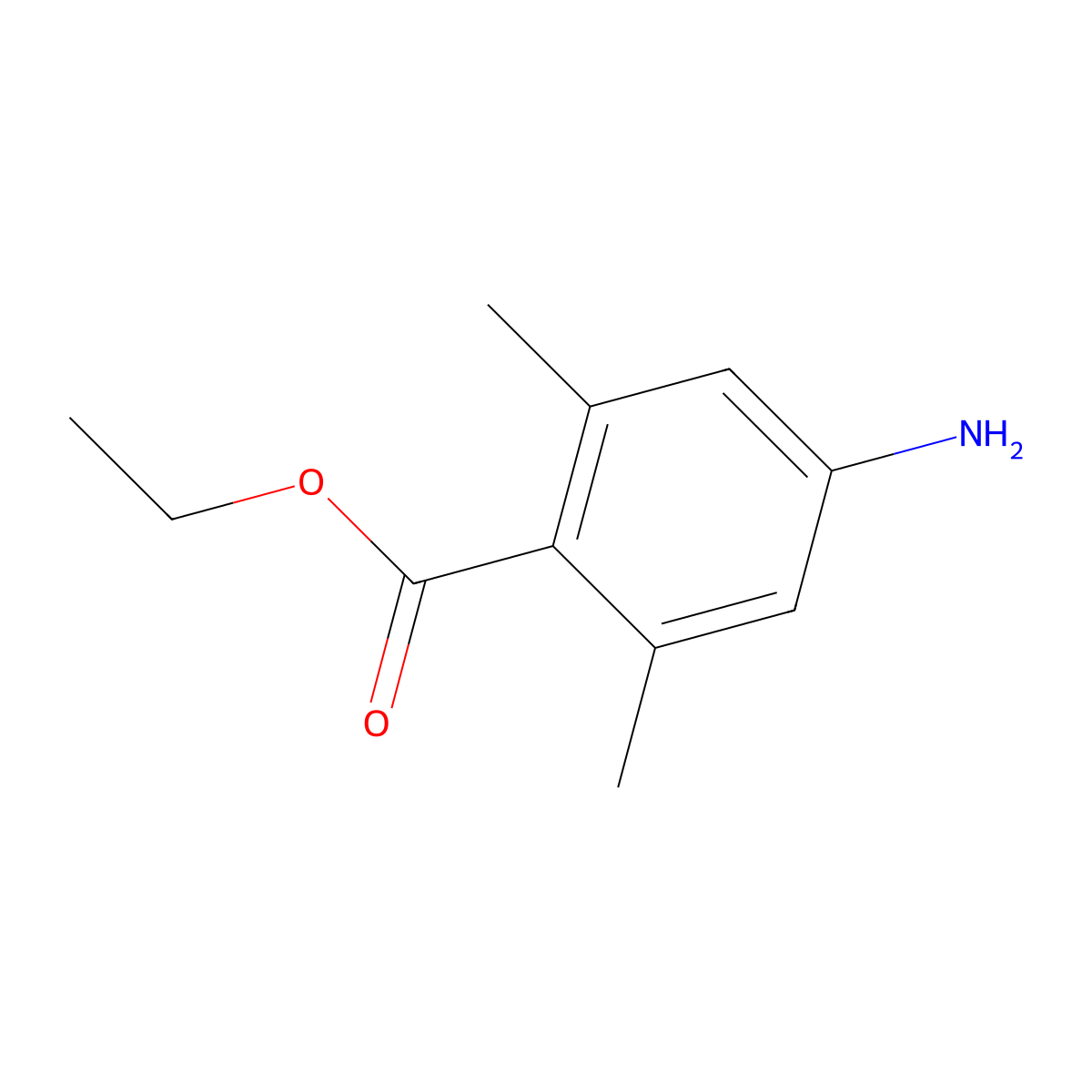 Ethyl 4-amino-2,6-dimethylbenzoate molecular structure, CAS 83795-46-4