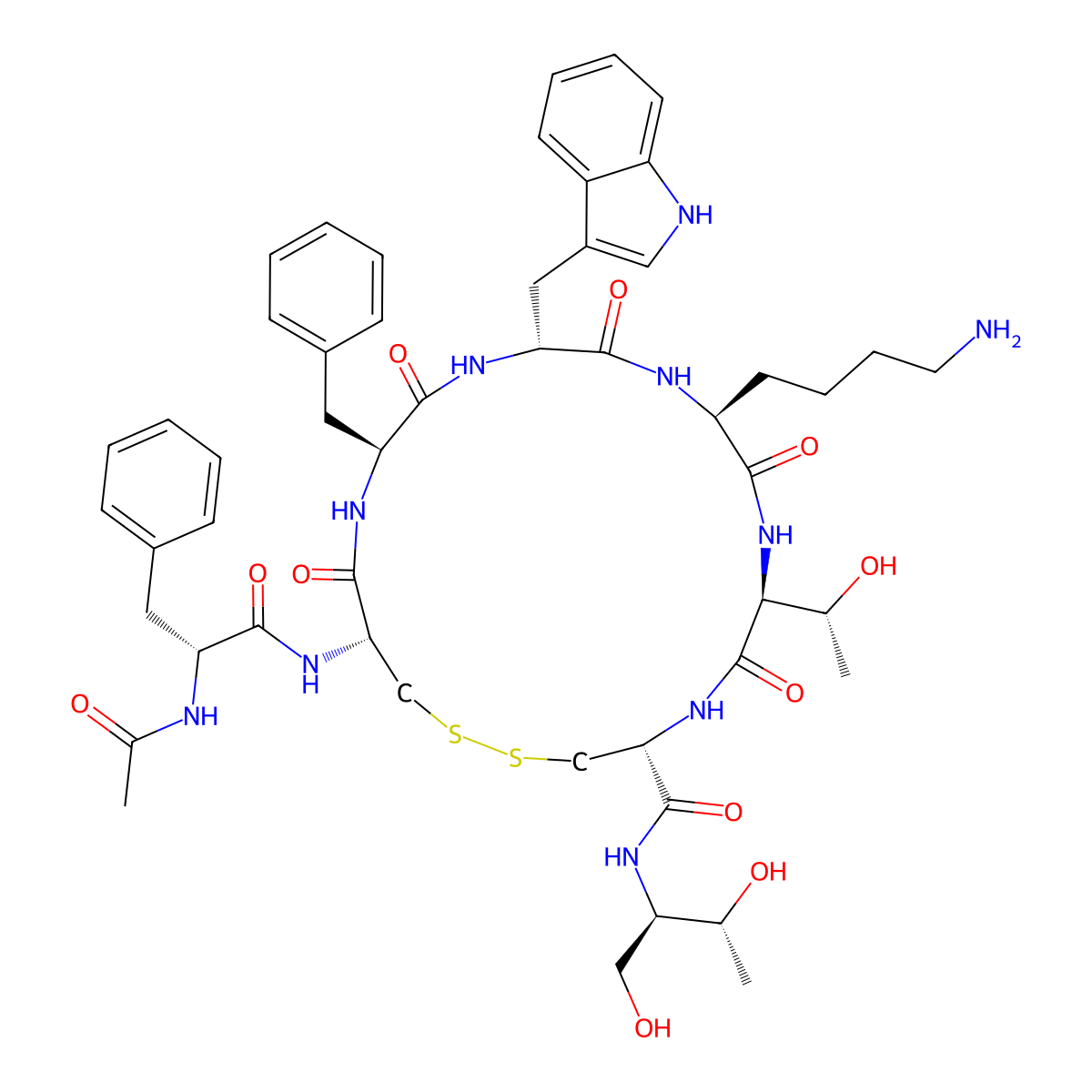 Acetyl-Octreotide molecular structure, CAS 83795-61-3