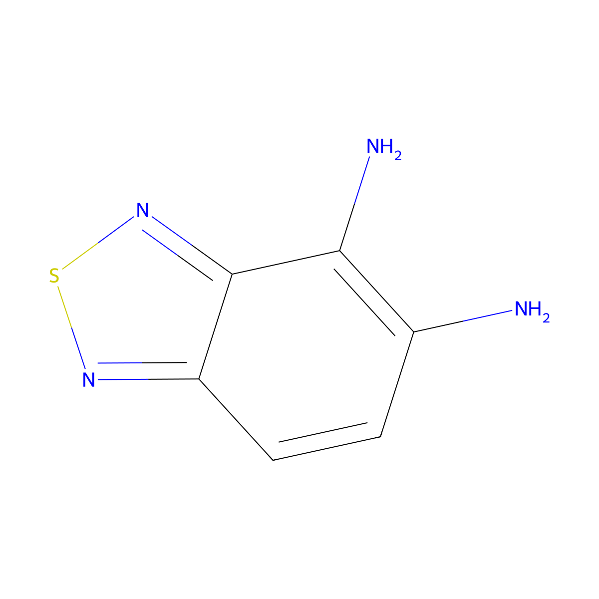 2,1,3-Benzothiadiazole-2(S(sup IV))-4,5-diamine molecular structure, CAS 83797-51-7