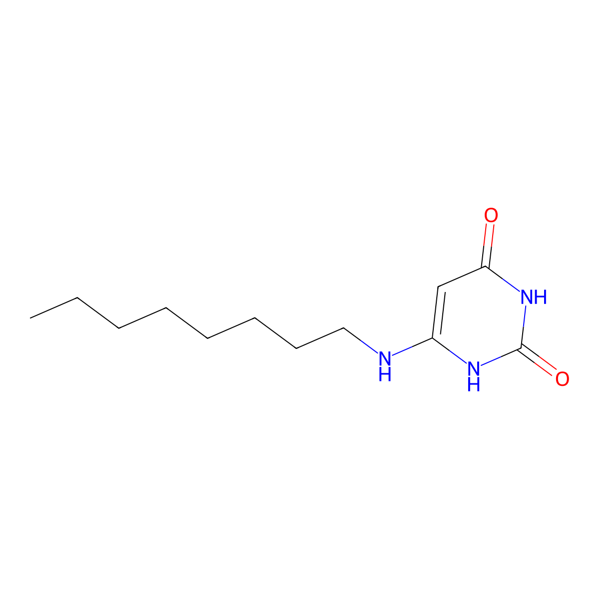6-n-Octylaminouracil molecular structure, CAS 83797-69-7