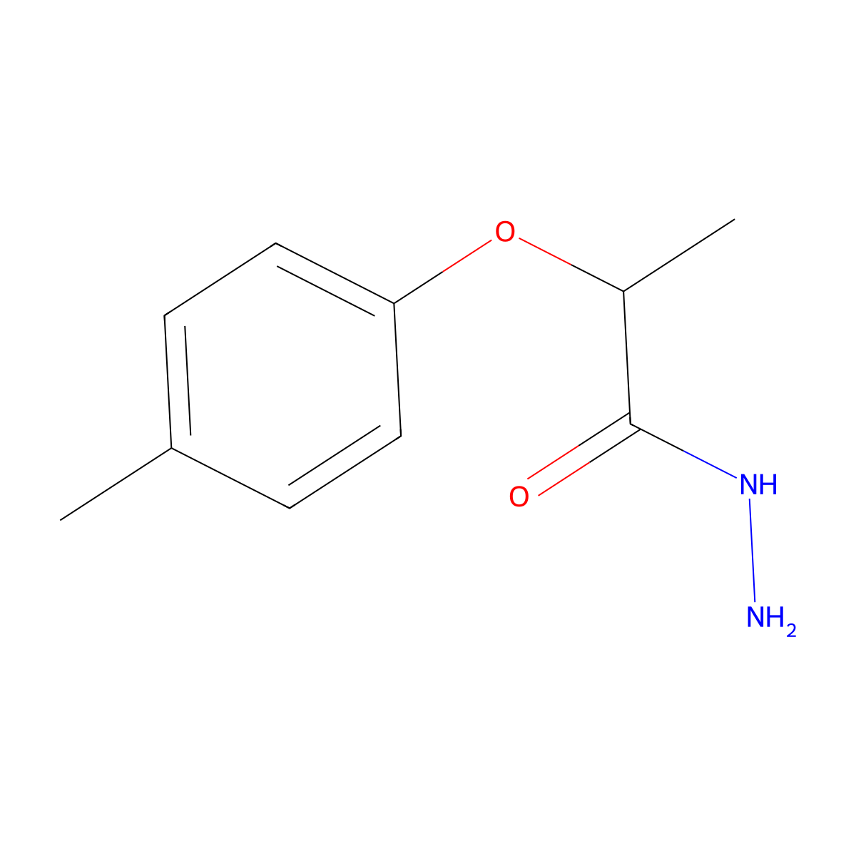 2-(4-Methylphenoxy)propanohydrazide molecular structure, CAS 83798-16-7