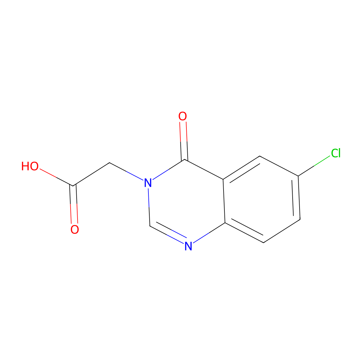 2-(6-Chloro-4-oxo-3,4-dihydroquinazolin-3-yl)acetic acid molecular structure, CAS 83798-86-1