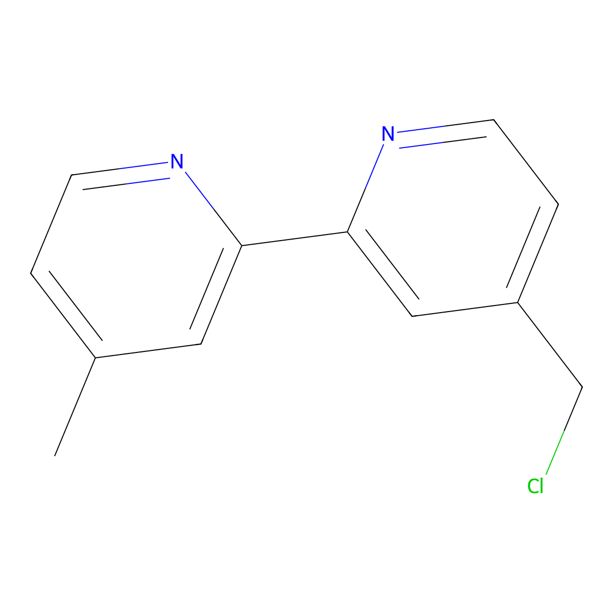 4-(Chloromethyl)-4'-methyl-2,2'-bipyridyl molecular structure, CAS 83799-54-6