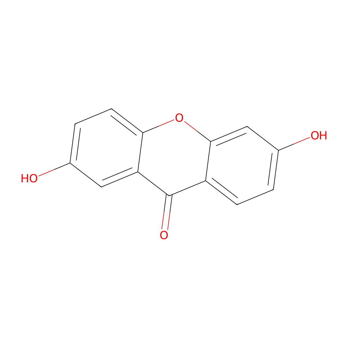 2,6-Dihydroxyxanthone molecular structure, CAS 838-11-9