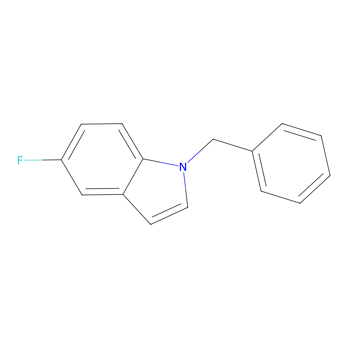 1-Benzyl-5-fluoro-1H-indole molecular structure, CAS 838-30-2