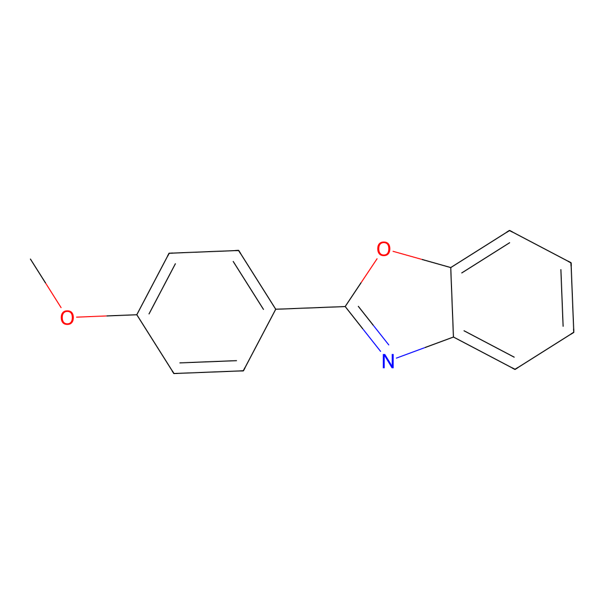 2-(4-Methoxyphenyl)benzo[d]oxazole molecular structure, CAS 838-34-6