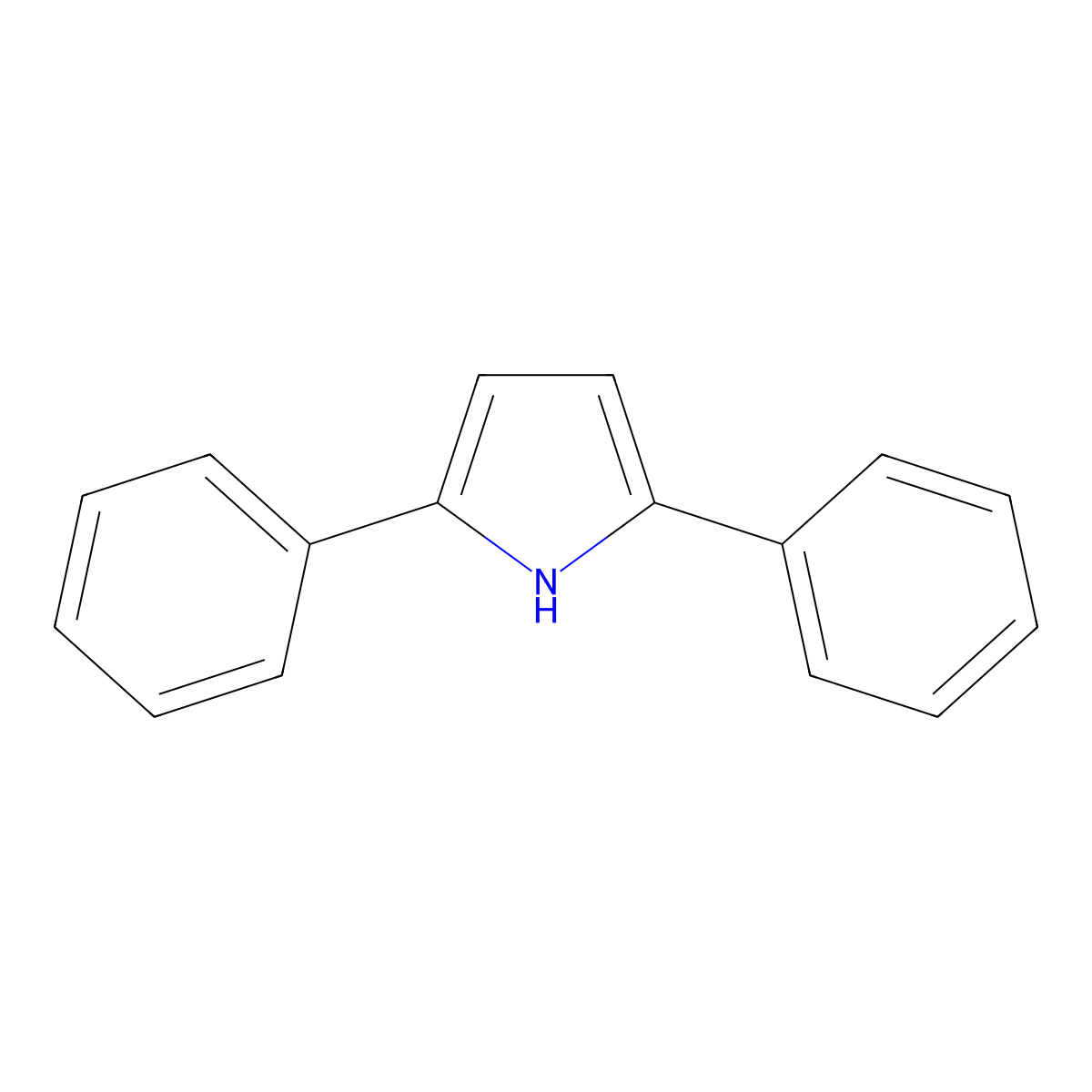 2,5-Diphenyl-1H-pyrrole molecular structure, CAS 838-40-4