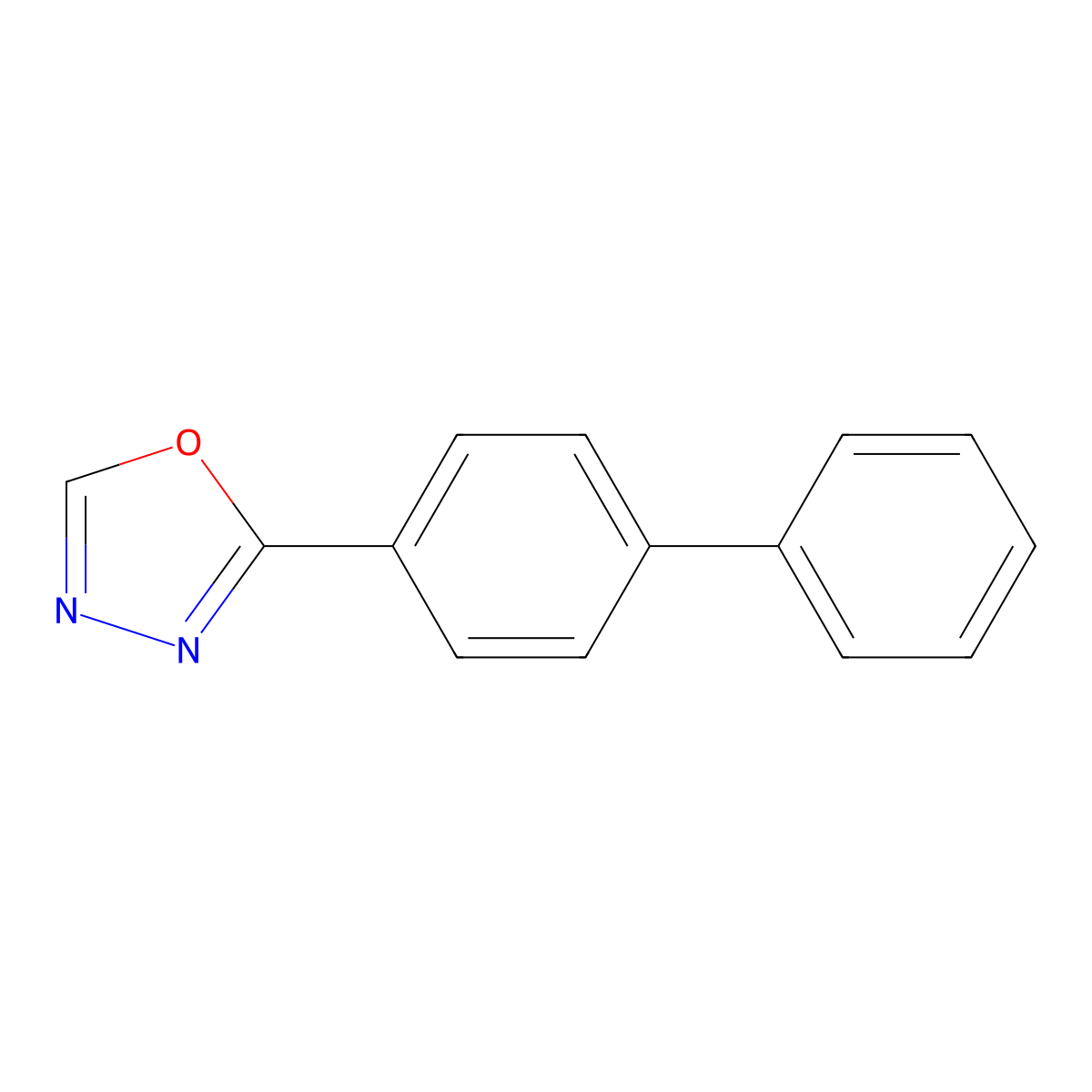1,3,4-Oxadiazole, 2-[1,1'-biphenyl]-4-yl- molecular structure, CAS 838-51-7