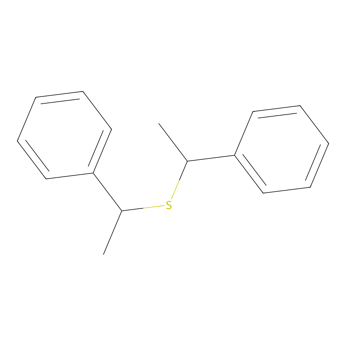 1,1'-(Sulfanediyldi(ethane-1,1-diyl))dibenzene molecular structure, CAS 838-59-5