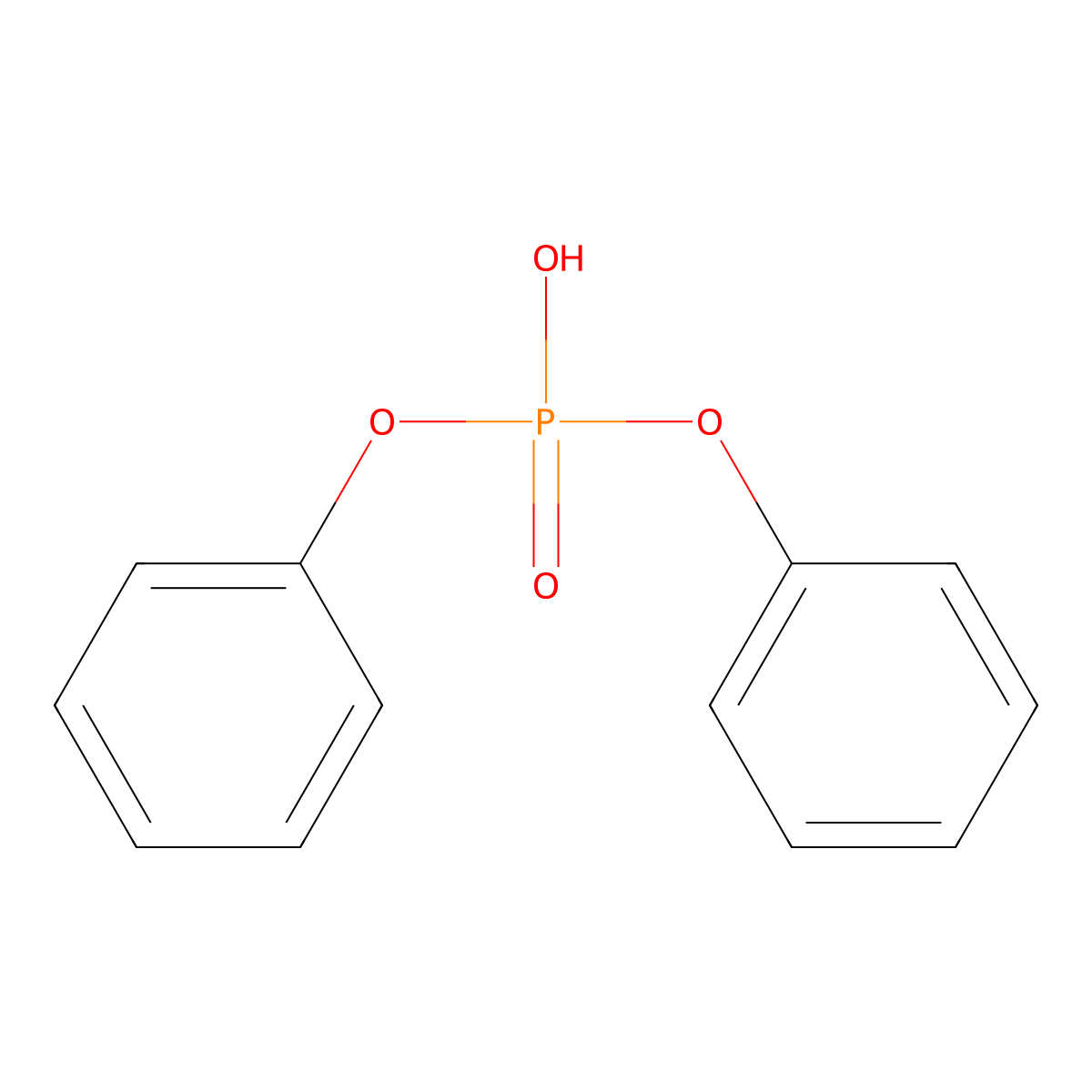 Phosphoric acid, diphenyl ester molecular structure, CAS 838-85-7