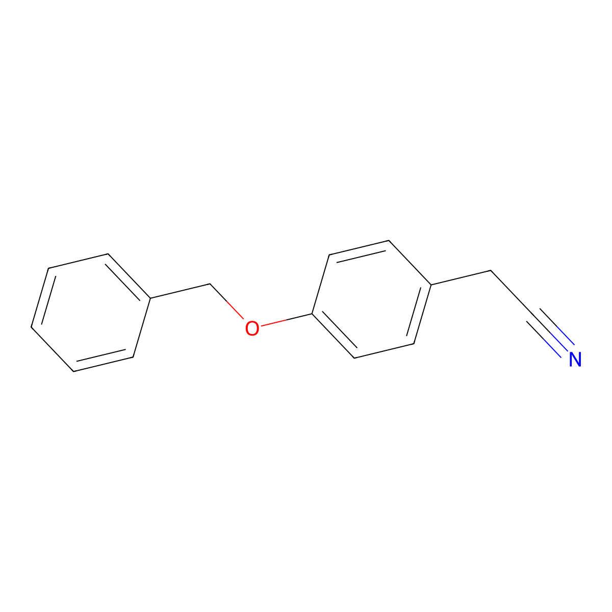 4-Benzyloxyphenylacetonitrile molecular structure, CAS 838-96-0