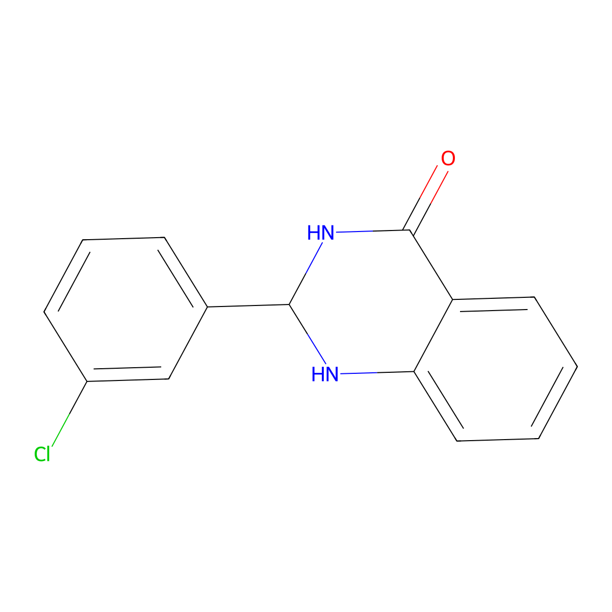 2-(3-Chlorophenyl)-1,2-dihydro-4(3H)-quinazolinone molecular structure, CAS 83800-92-4