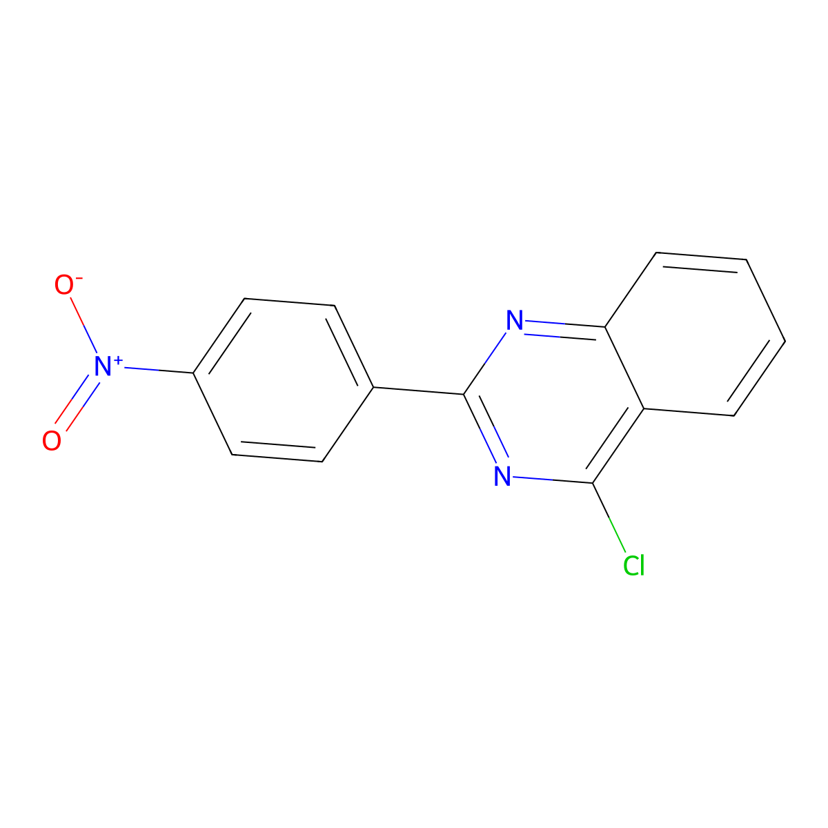 4-Chloro-2-(4-nitrophenyl)quinazoline molecular structure, CAS 83800-97-9