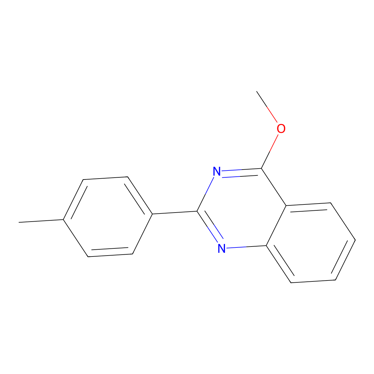 4-Methoxy-2-(4-methylphenyl)quinazoline molecular structure, CAS 83801-00-7