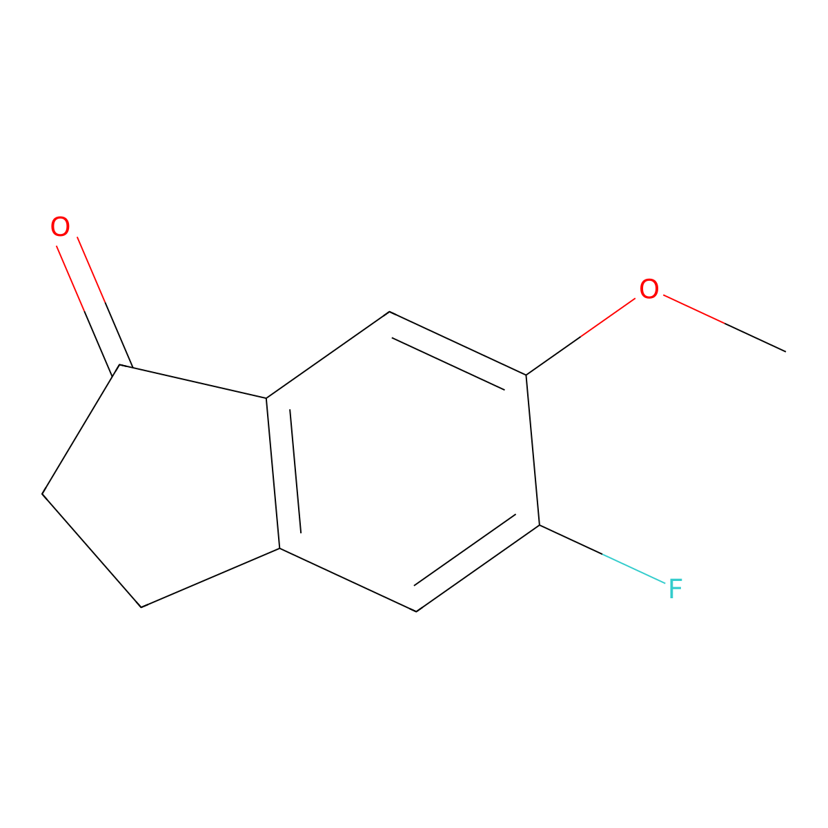 5-Fluoro-6-methoxy-2,3-dihydro-1H-inden-1-one molecular structure, CAS 83802-71-5