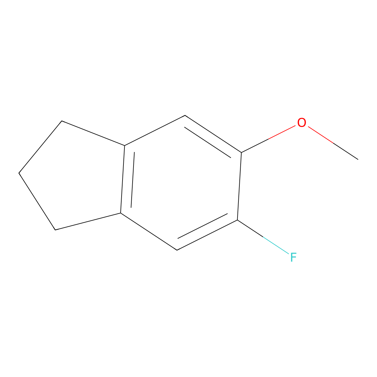 5-fluoro-6-methoxy-2,3-dihydro-1H-indene molecular structure, CAS 83802-72-6