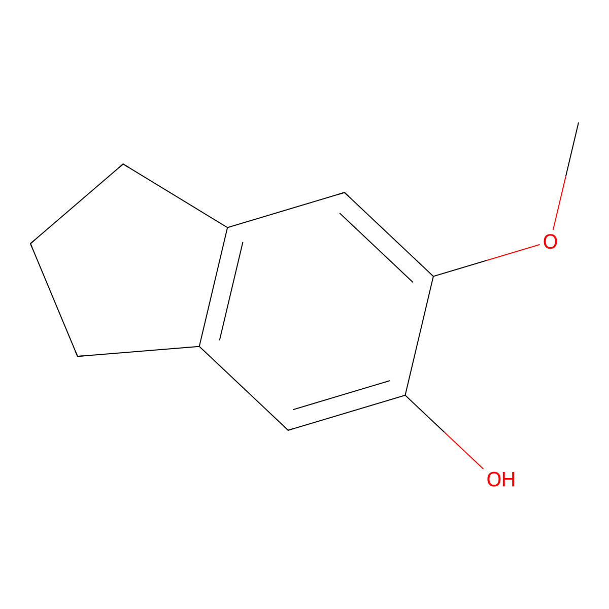 6-methoxy-2,3-dihydro-1H-inden-5-ol molecular structure, CAS 83802-75-9