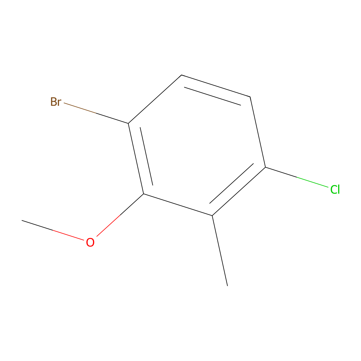 3-Bromo-6-chloro-2-methoxytoluene molecular structure, CAS 83803-57-0