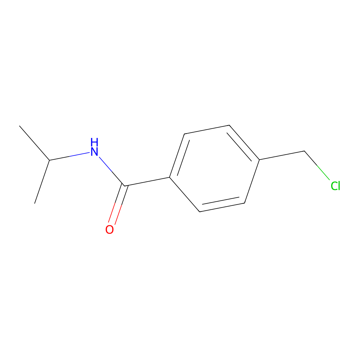 4-(Chloromethyl)-N-(isopropyl)benzamide molecular structure, CAS 83803-82-1