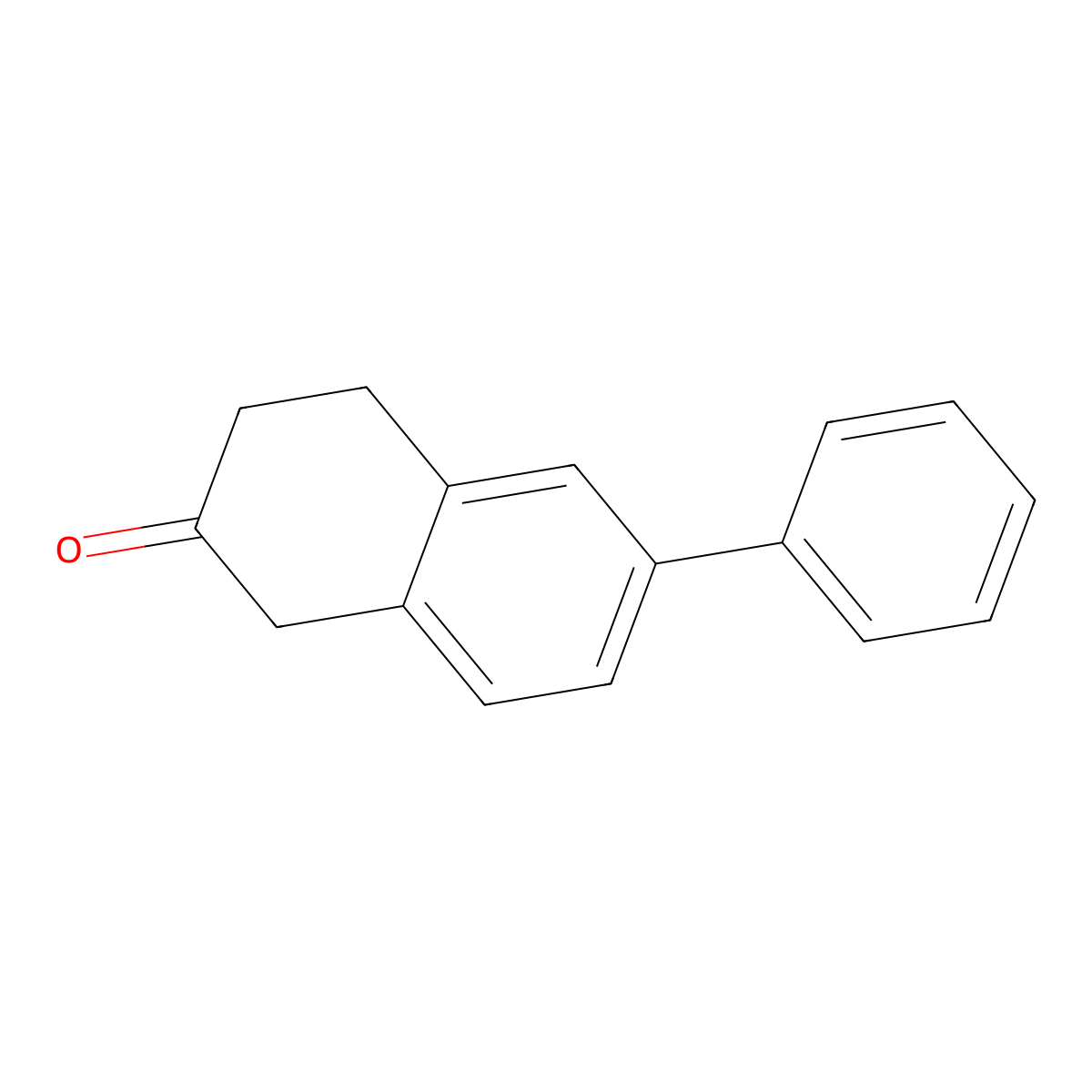 6-phenyl-3,4-dihydronaphthalen-2(1H)-one molecular structure, CAS 83805-08-7