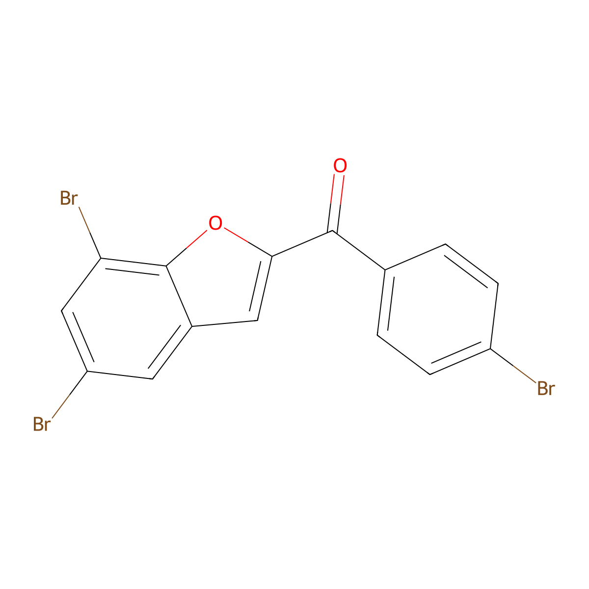 (4-Bromophenyl)(5,7-dibromo-1-benzofuran-2-yl)methanone molecular structure, CAS 83806-75-1