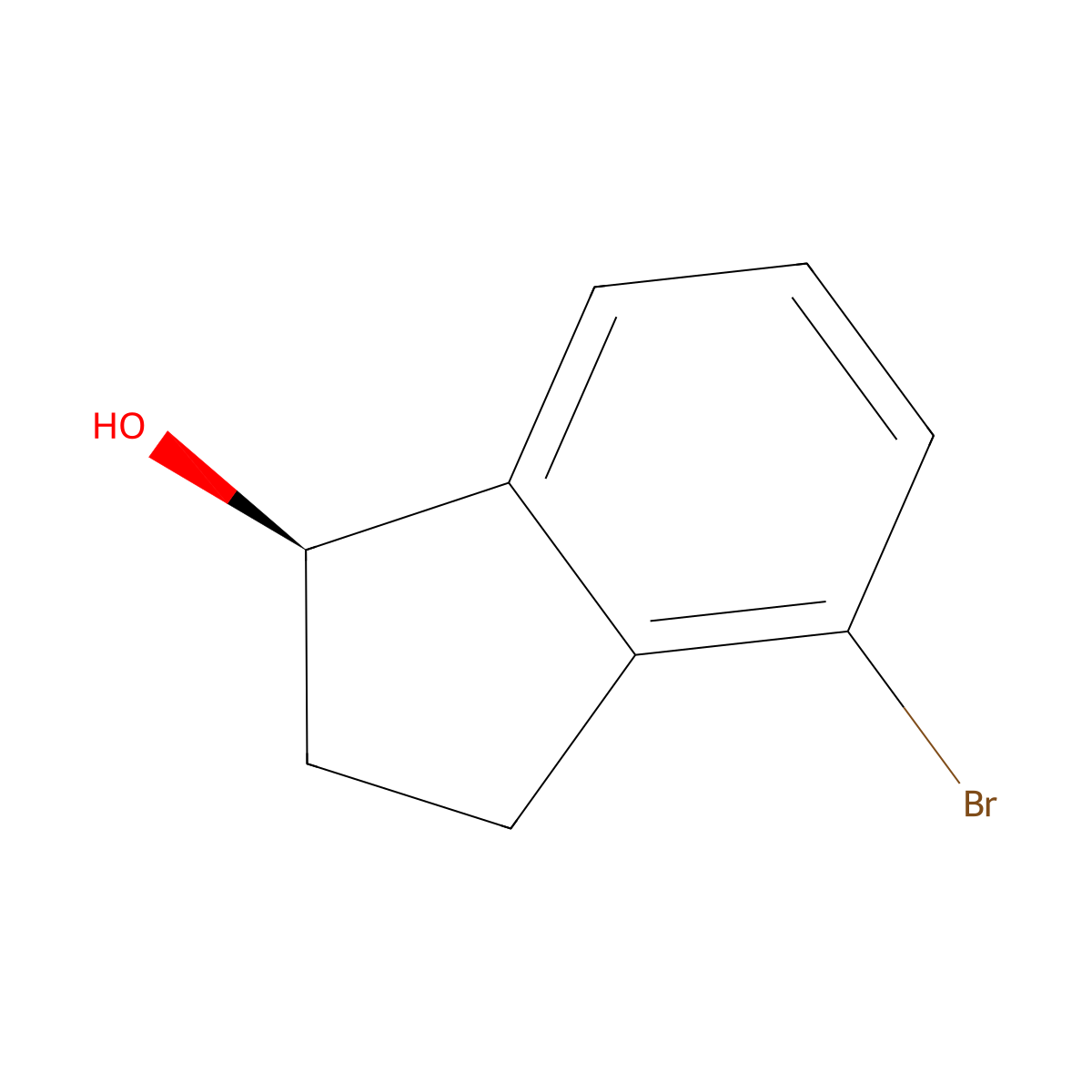 (1R)-4-bromo-2,3-dihydro-1H-inden-1-ol molecular structure, CAS 83808-07-5
