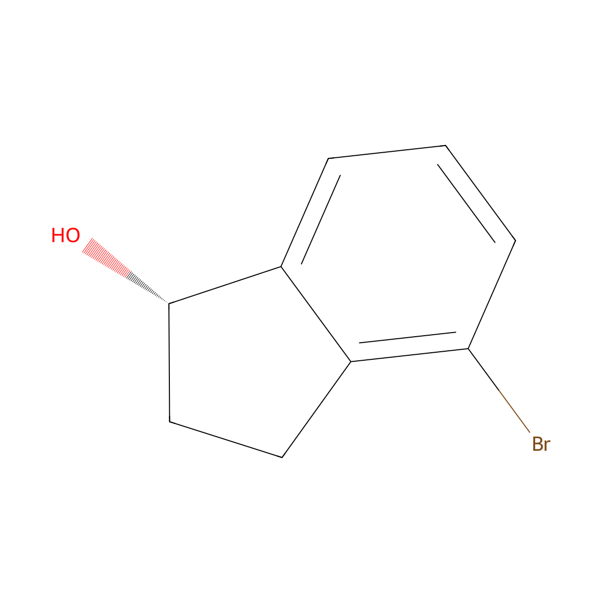 (1S)-4-bromo-2,3-dihydro-1H-inden-1-ol molecular structure, CAS 83808-19-9