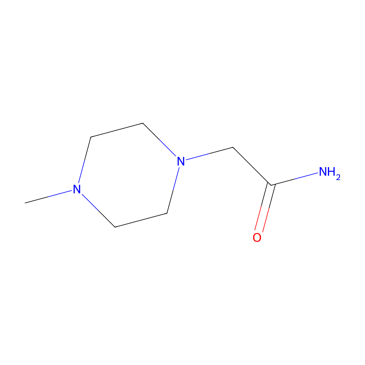 2-(4-Methylpiperazin-1-yl)acetamide molecular structure, CAS 83808-21-3