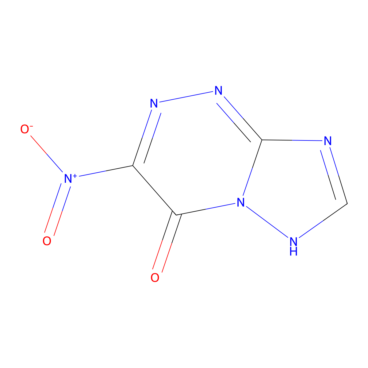 1,2,4-Triazolo(5,1-c)(1,2,4)triazine, 4,7-dihydro-6-nitro-7-oxo- molecular structure, CAS 83809-87-4