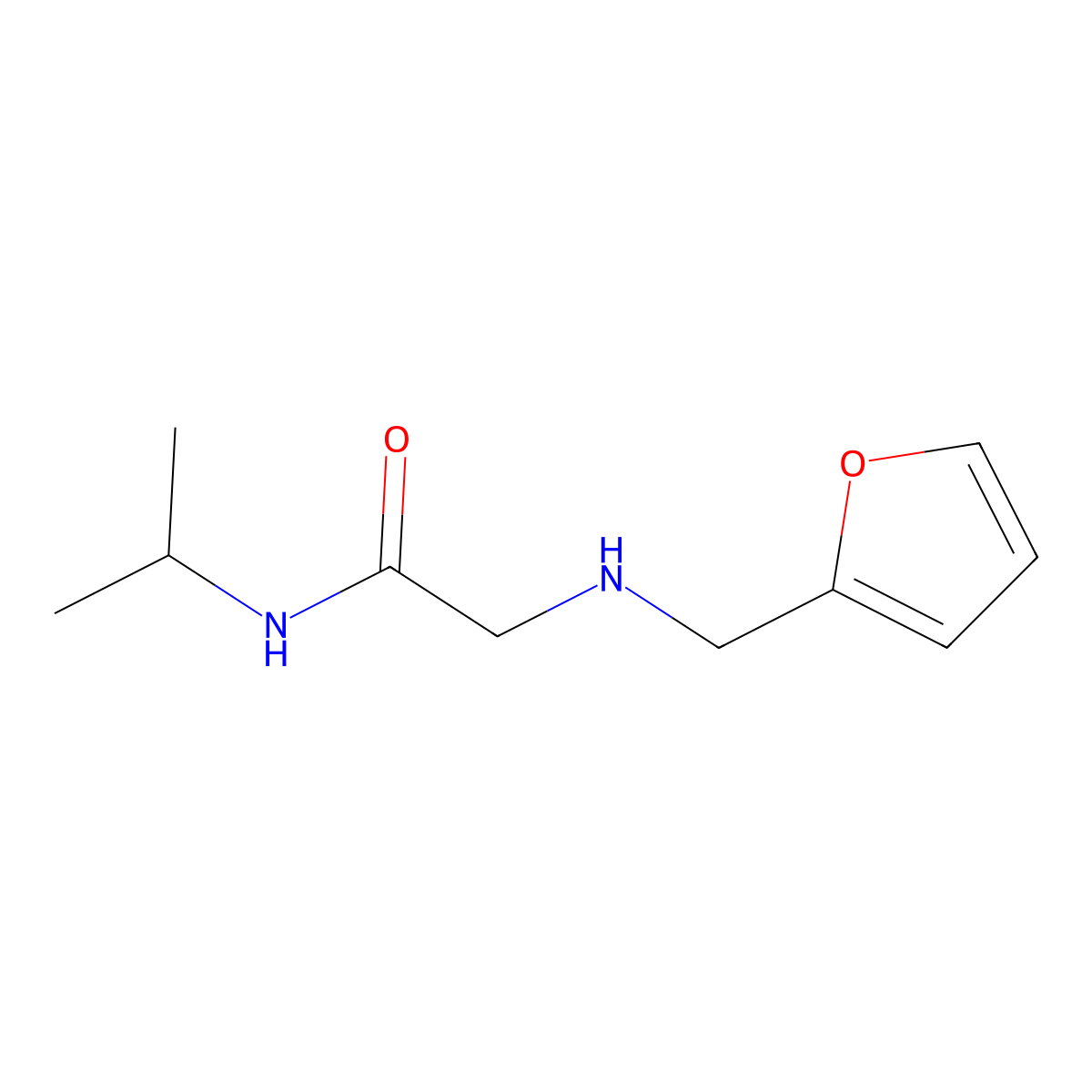 2-[(2-furylmethyl)amino]-N-isopropylacetamide molecular structure, CAS 838091-25-1