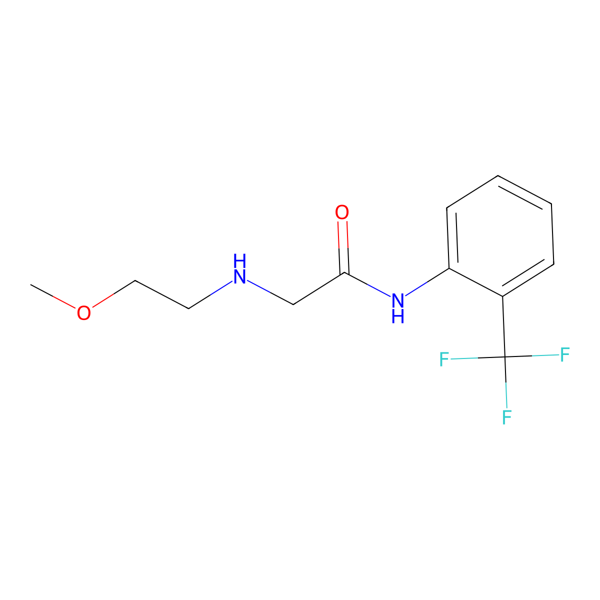 2-[(2-Methoxyethyl)amino]-N-[2-(trifluoromethyl)phenyl]acetamide molecular structure, CAS 838091-91-1