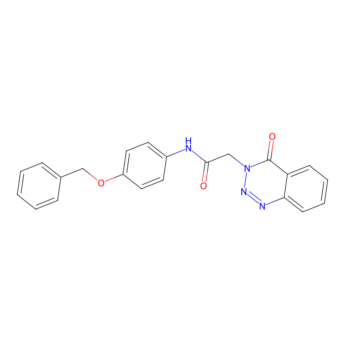 N-[4-(benzyloxy)phenyl]-2-(4-oxo-1,2,3-benzotriazin-3(4H)-yl)acetamide molecular structure, CAS 838099-20-0