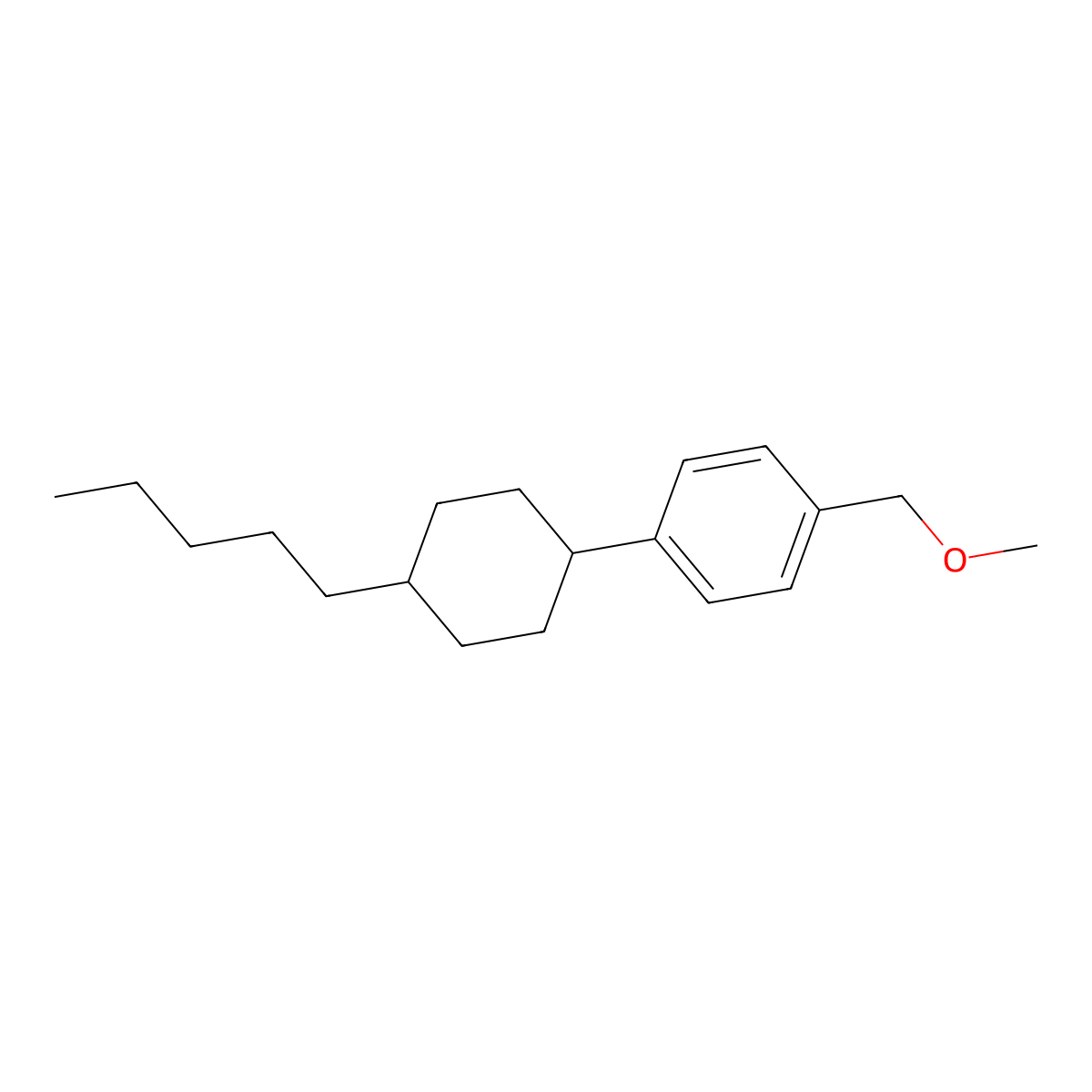1-(Methoxymethyl)-4-(4-pentylcyclohexyl)benzene molecular structure, CAS 83810-70-2